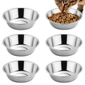 Tifanso 6PCS Stainless Steel Whisker Friendly Cat Food & Water Bowls