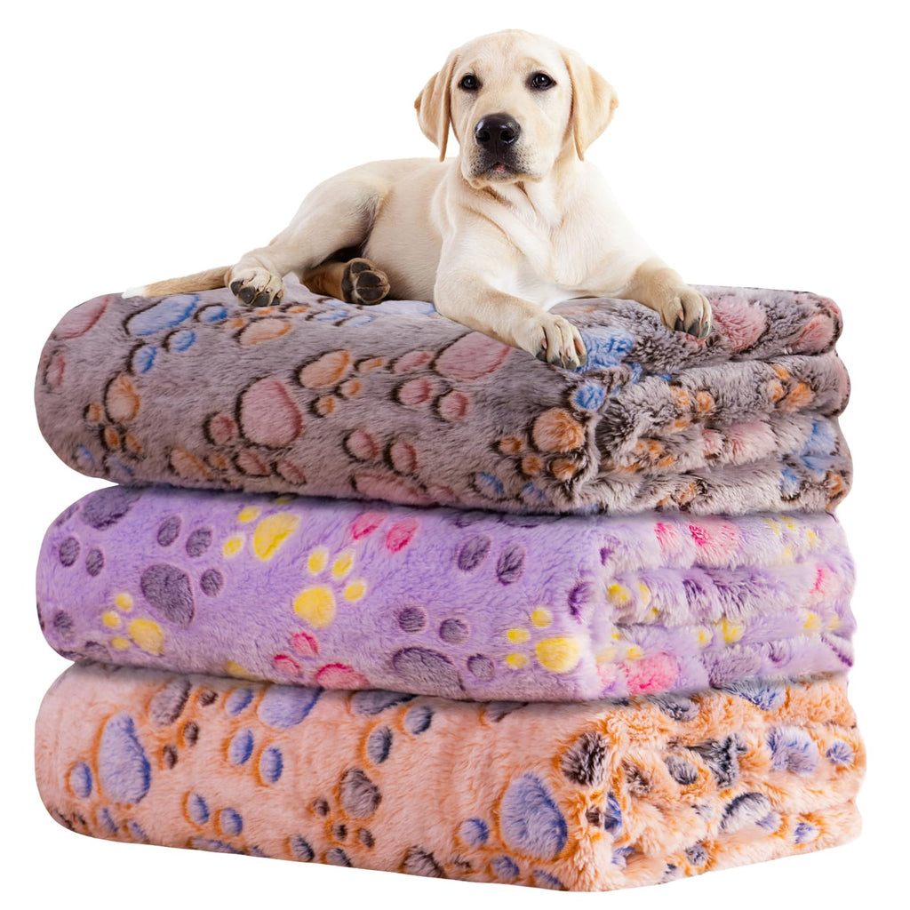 Rezutan Dog Blankets for Large Dogs, Dog Cat Flannel Blankets Washable