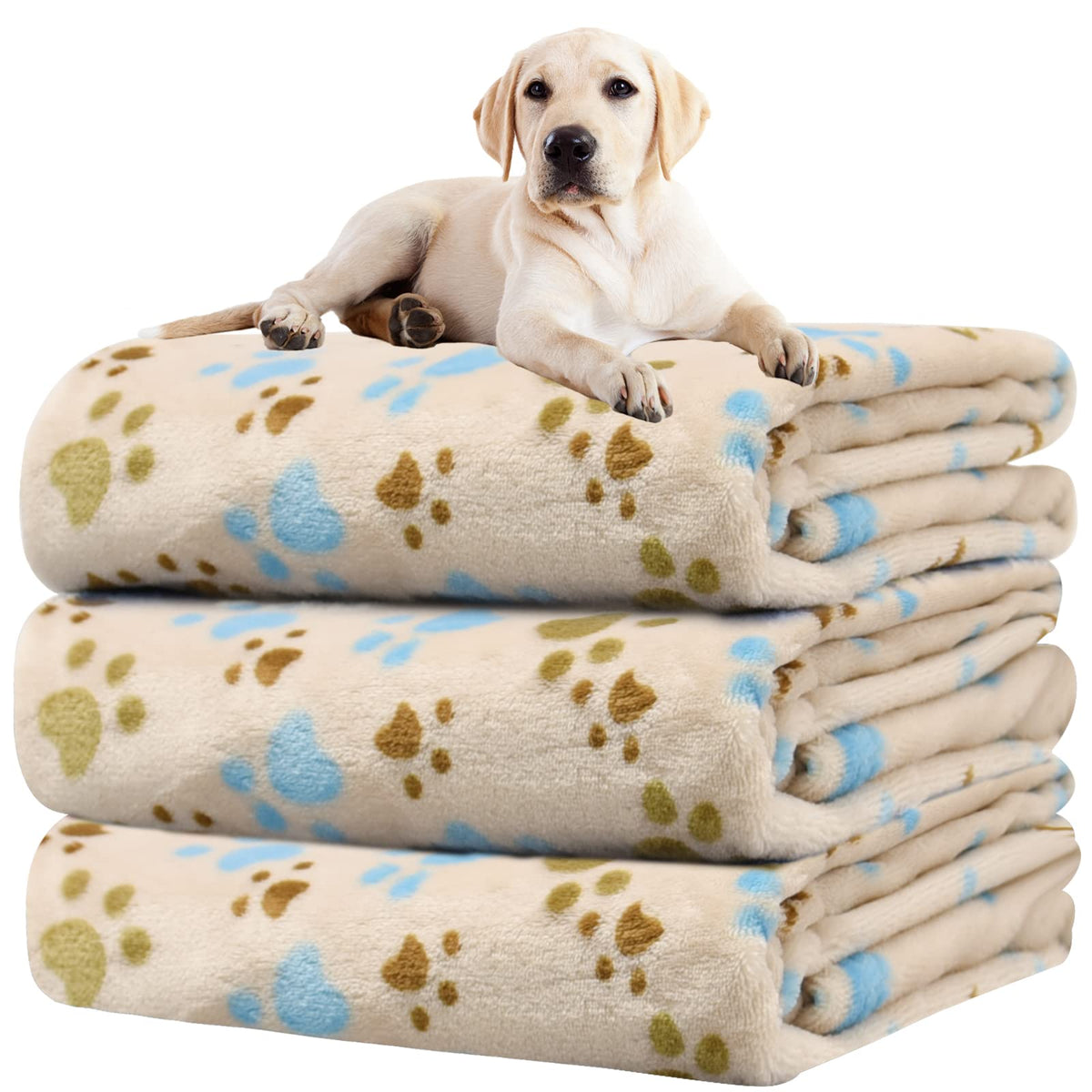 Rezutan Dog Blankets for Large Dogs, Dog Cat Flannel Blankets Washable