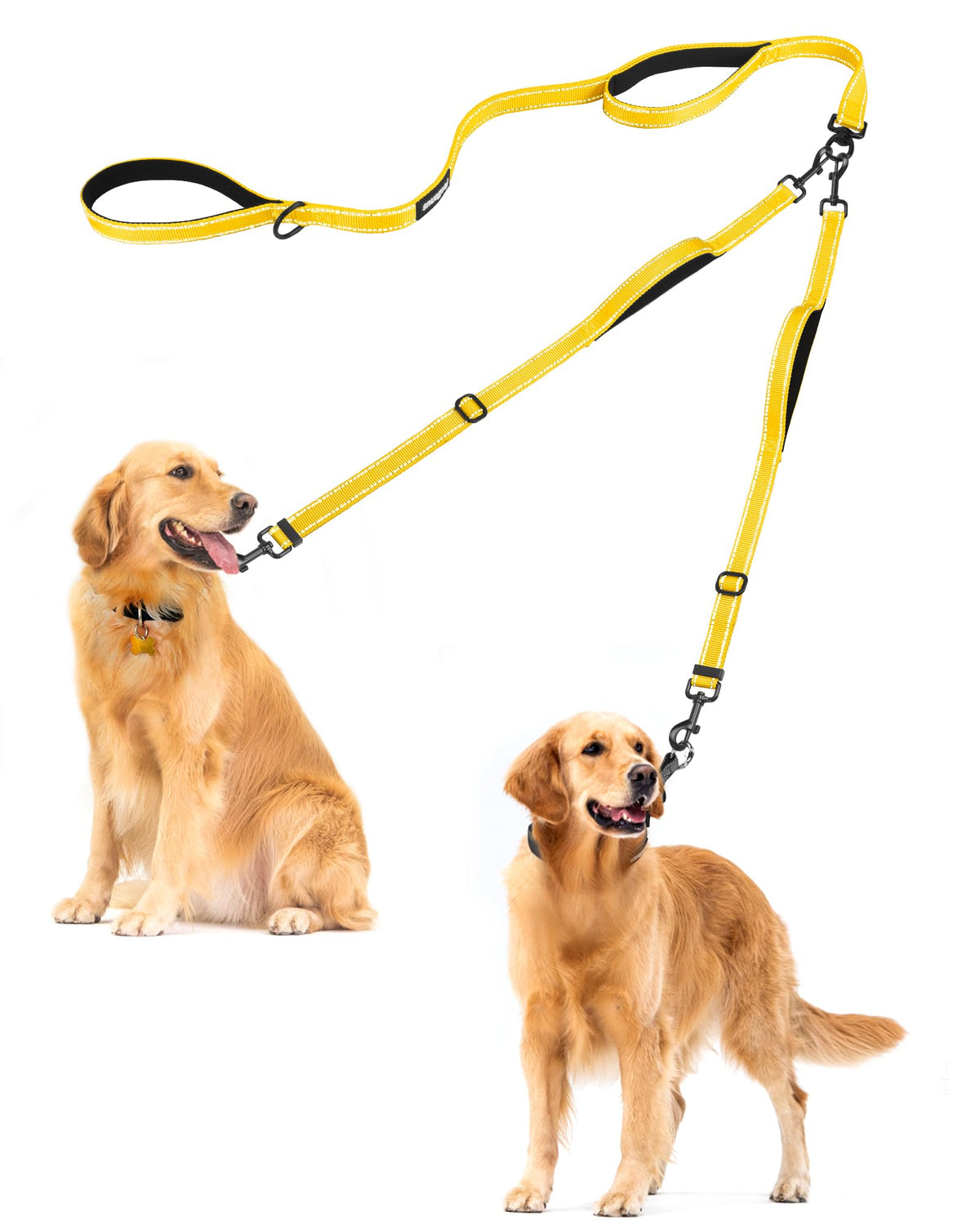 PetBonus No Tangle Double Dog Leash and Dog Seat Belt for Car