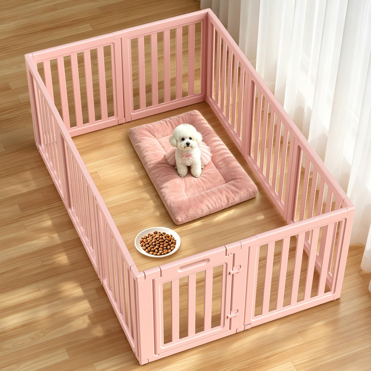 LoveTail Dog Playpen, Dog Pen Indoor with Tool-Free Setup, Puppy Playpen