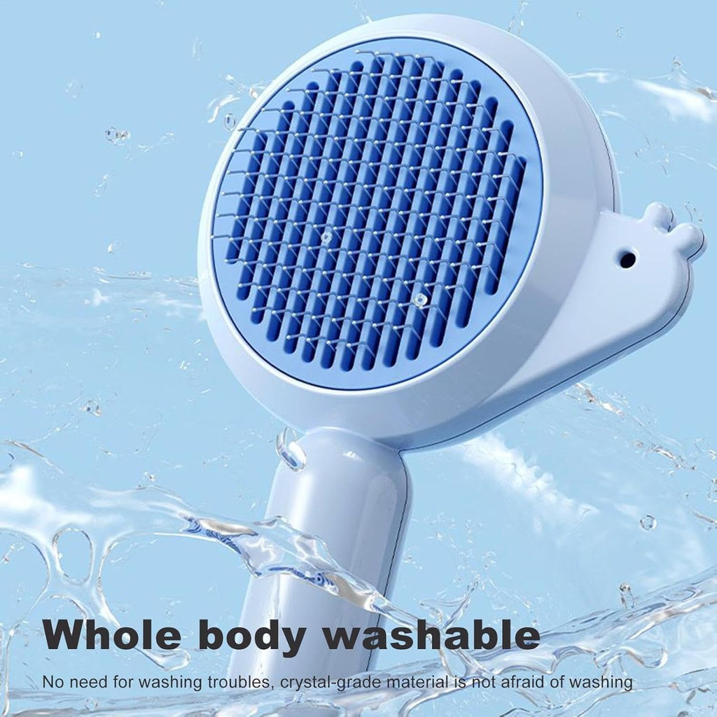 MQELHKCYSGX Dog hair remover brush - Self-cleaning dog grooming Puppy accessory, pet massage tool, removes dirt and tangles