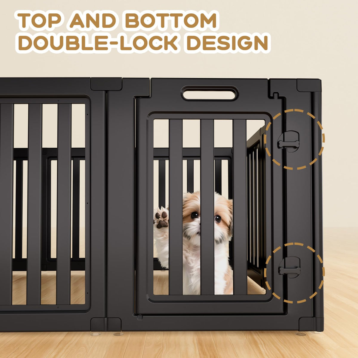 LoveTail Dog Playpen, Dog Pen Indoor with Tool-Free Setup, Puppy Playpen