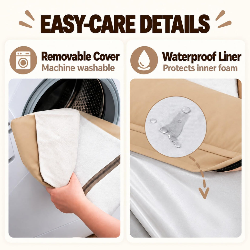Vilanpaw Washable Bolster Dog Bed with Removable Cover