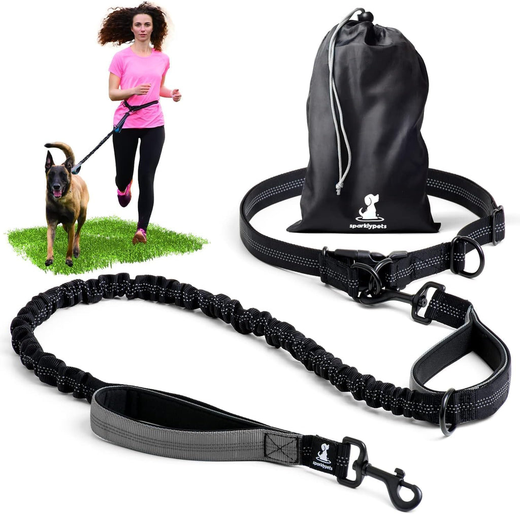 SparklyPets - Dog Leash - Professional Harness with Reflective Stitches for Training, Walking, Jogging and Running Your Pet