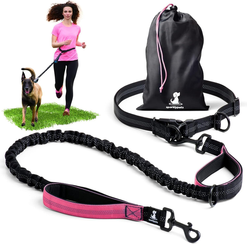 SparklyPets - Dog Leash - Professional Harness with Reflective Stitches for Training, Walking, Jogging and Running Your Pet