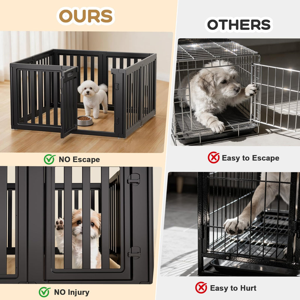 LoveTail Dog Playpen, Dog Pen Indoor with Tool-Free Setup, Puppy Playpen