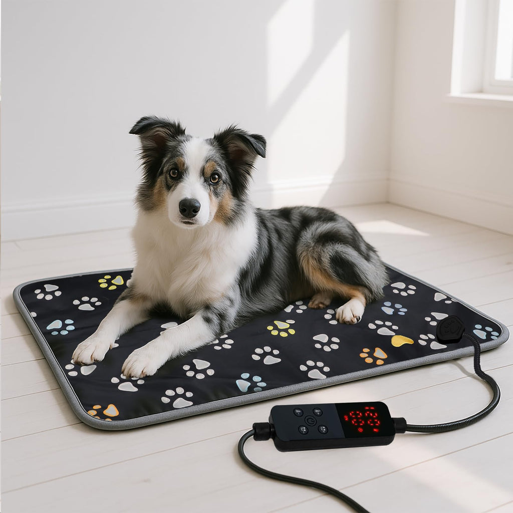 furrybaby Pet Heating Pad, Waterproof Dog Heating Pad Mat for Cat with Durable Anti-Bite Tube Indoor for Puppies Dogs Cats