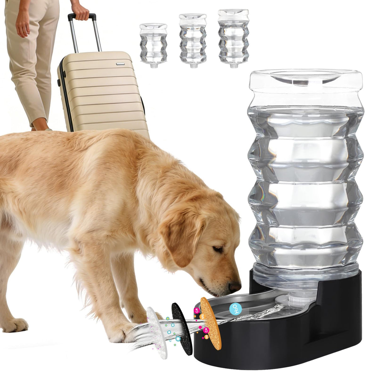 RIZZARI Stainless Steel Gravity Water Dispenser – BPA-Free