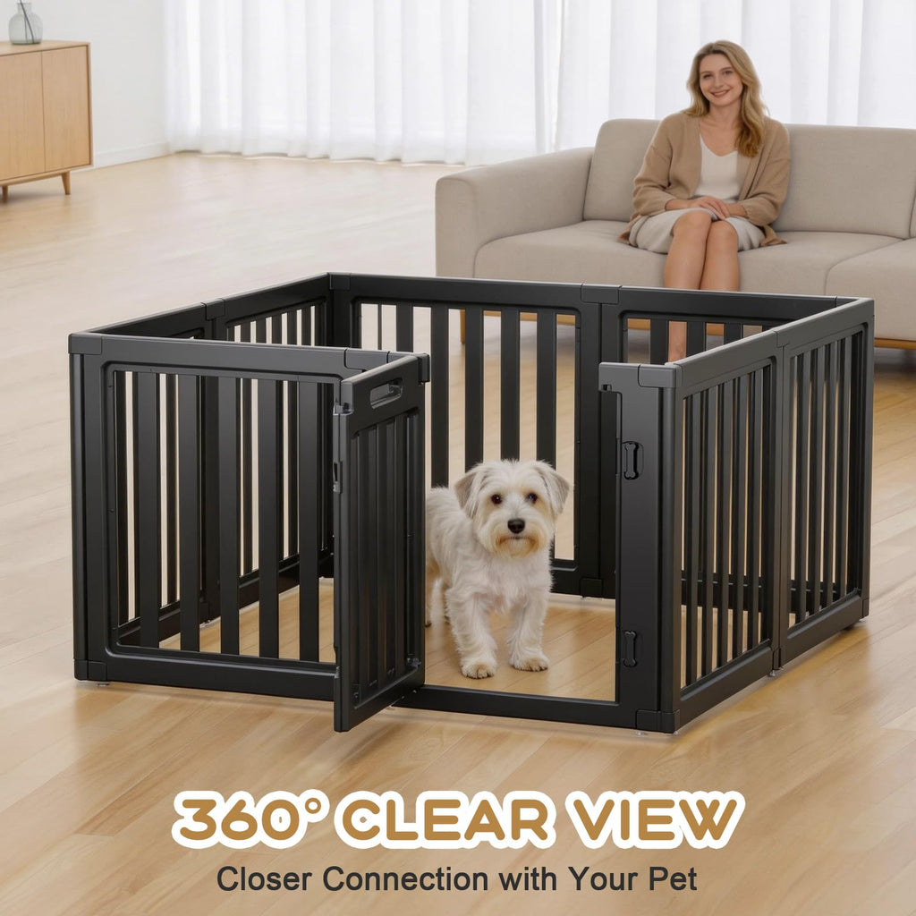 LoveTail Dog Playpen, Dog Pen Indoor with Tool-Free Setup, Puppy Playpen