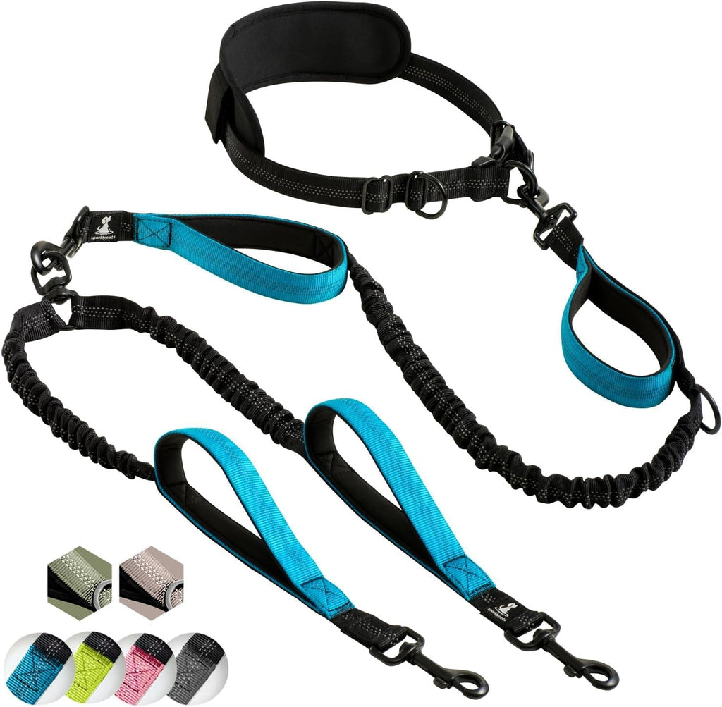 SparklyPets - Dog Leash - Professional Harness with Reflective Stitches for Training, Walking, Jogging and Running Your Pet