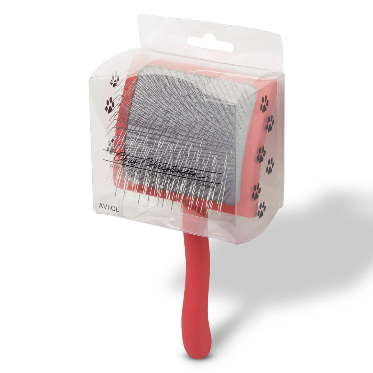 Chris Christensen Karben Slicker Brush for Dogs, Groom Like a Professional, Ideal For All Coat Types, Remove Shedding Coat, Tangles and Dead Undercoat, 17 mm Stainless Steel Pins