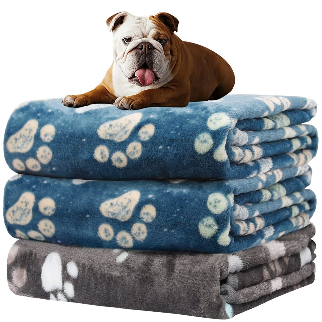 Rezutan Dog Blankets for Large Dogs, Dog Cat Flannel Blankets Washable