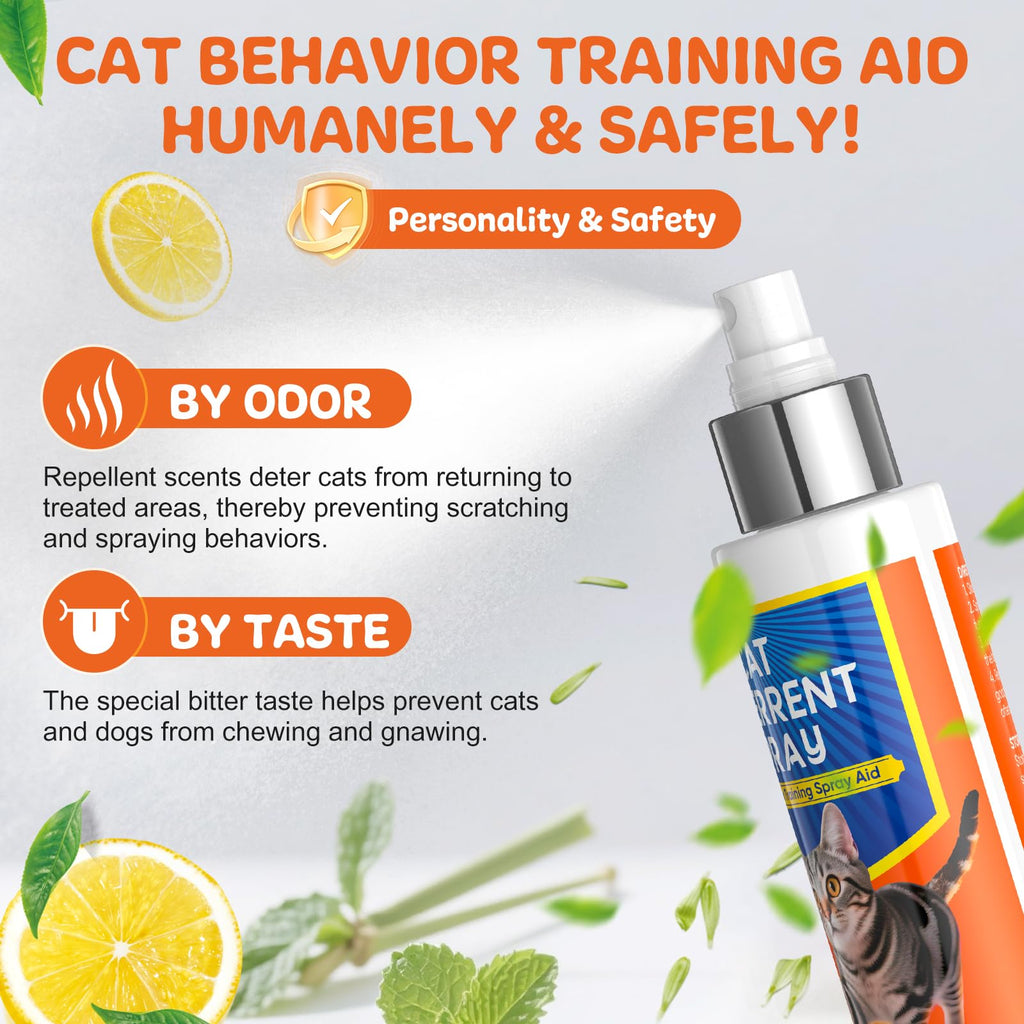 Anowbo Cat Deterrent Spray - Cat Deterrent for Furniture Protection, Cat Repellent Indoor and Outdoor