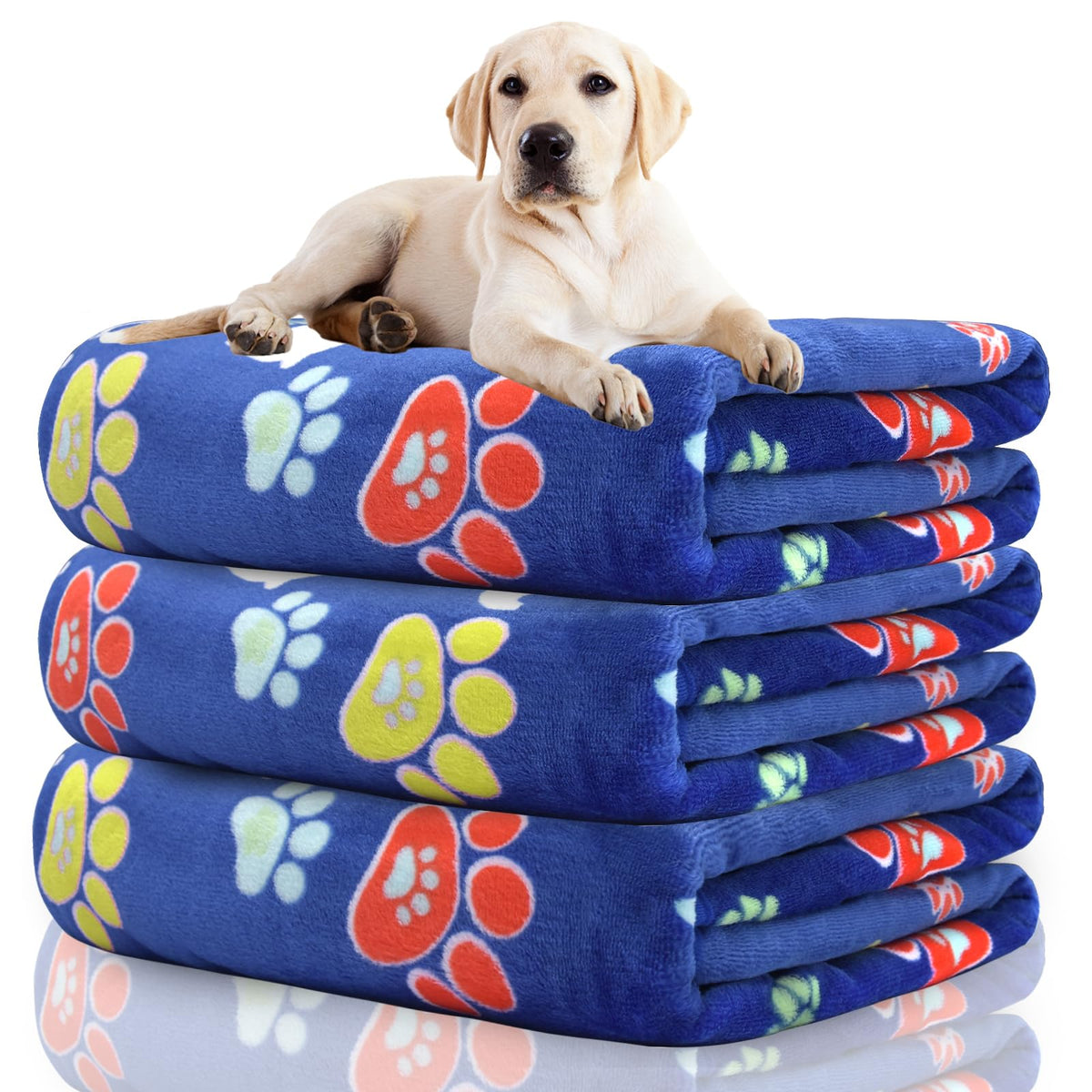 Rezutan Dog Blankets for Large Dogs, Dog Cat Flannel Blankets Washable