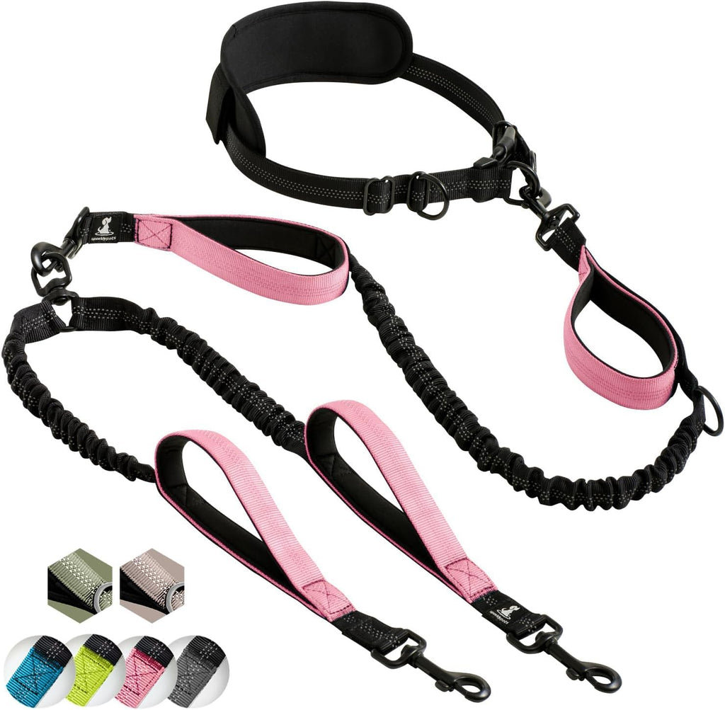 SparklyPets - Dog Leash - Professional Harness with Reflective Stitches for Training, Walking, Jogging and Running Your Pet
