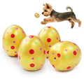 LLSPET Small Dog Toys Squeaky Bouncy Eggs Dog Toys Latex Dog Balls Toys, Puppies Small Dogs Interactive Fetch & Chase Pet Chew Toys, Adoption Day Birthday Holiday Pet Gift 4 Pack