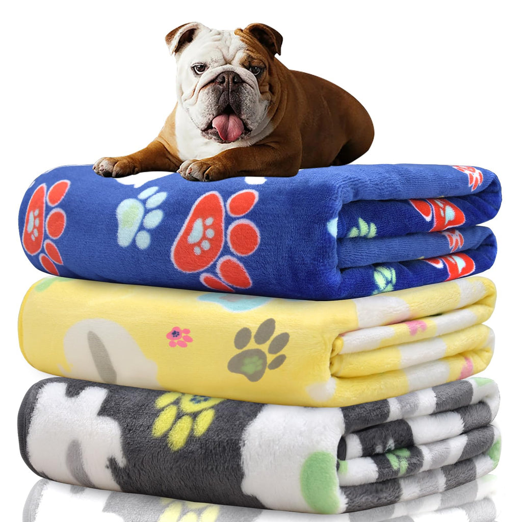 Rezutan Dog Blankets for Large Dogs, Dog Cat Flannel Blankets Washable