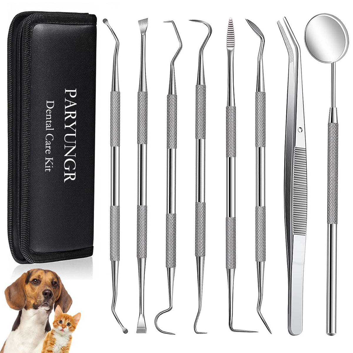 PARYUNGR Dental Tools Pet Dog Cat Teeth Cleaning Oral Care Tool Kit