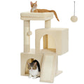 PAWZ Road Cat Tree, Cat Tower with Dual Condos for Adult Cats,Enlarged Top Perch, Scratching Posts&Pad for Indoor Cats