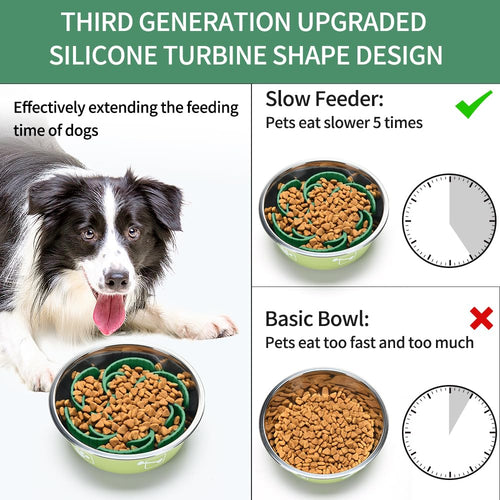 Adjustable Slow Feeder Bowl Insert for Small to Large Dogs