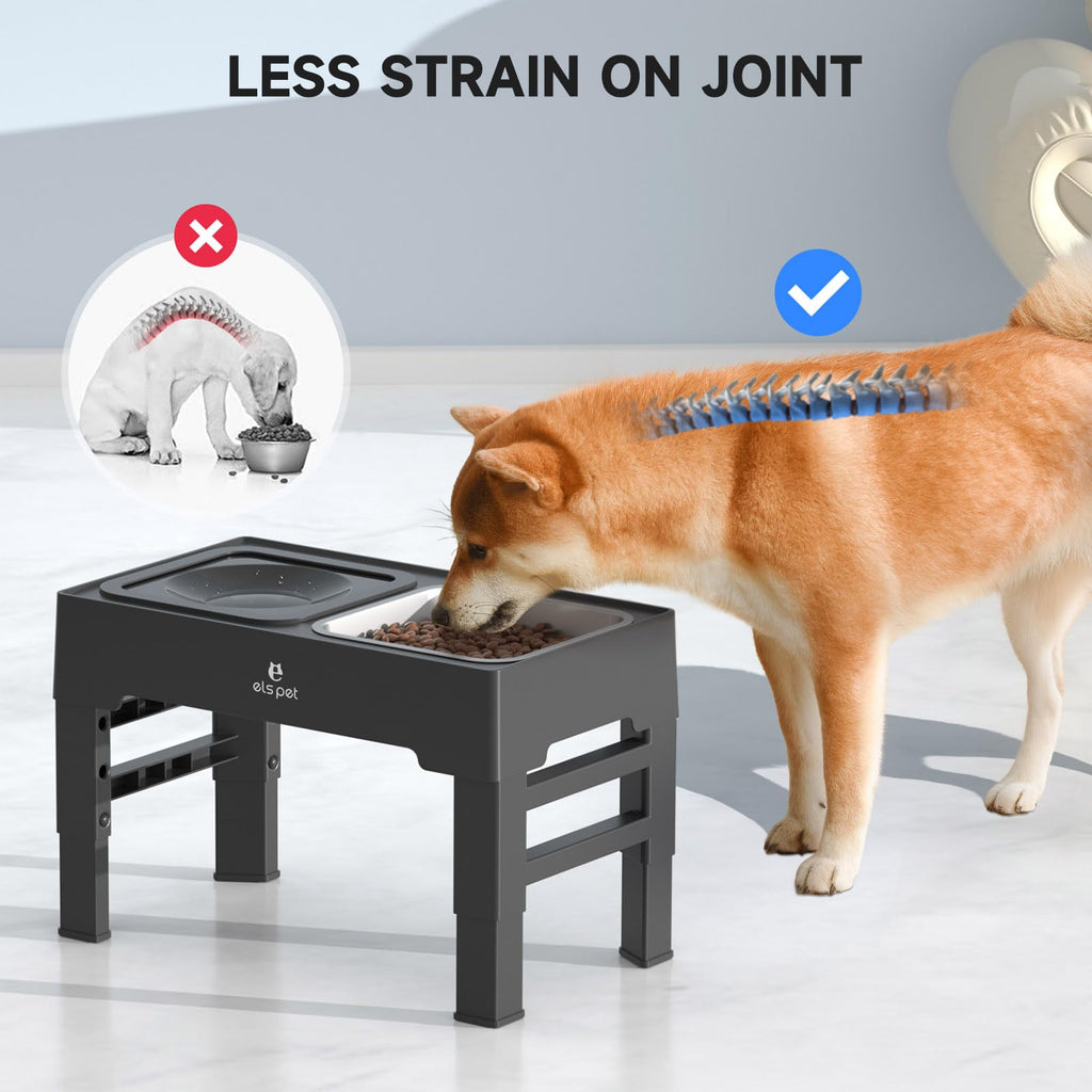 ELS PET Elevated Dog Bowls, Removable Pet Bowls