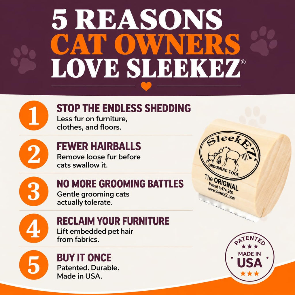 SleekEZ Dog Brush, Cat Brush, & Horse Brush | Pet Hair Removal Tool | Dog Grooming Kit & Pet Supplies | Dog Grooming Supplies