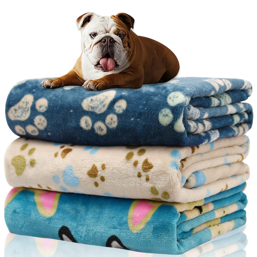 Rezutan Dog Blankets for Large Dogs, Dog Cat Flannel Blankets Washable