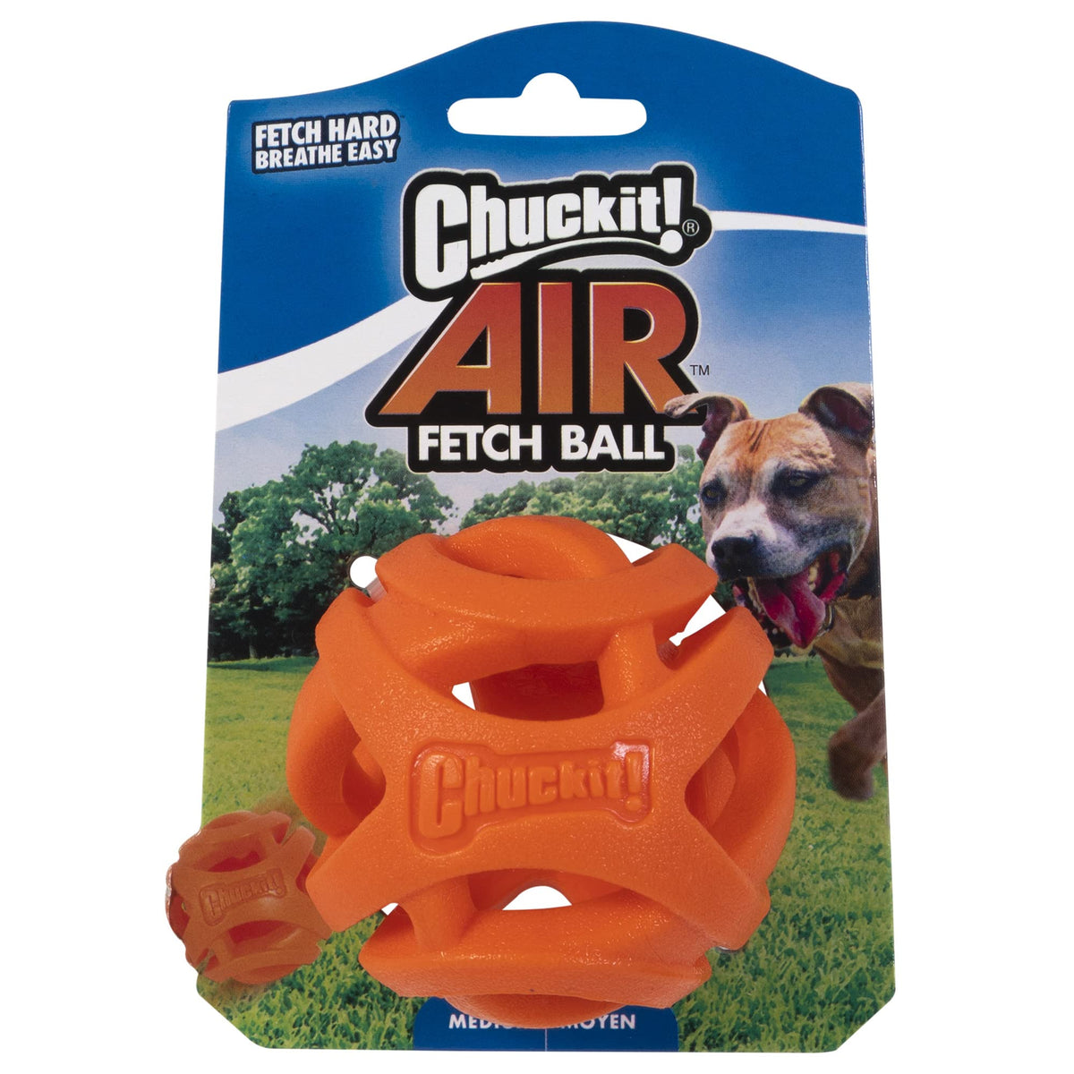 Chuckit! Dog Ball Air Fetch Breathe Easy Fetch Toy for Dogs, Medium (2.5 Inch Diameter), for Dogs 20-60 lbs, Pack of 1
