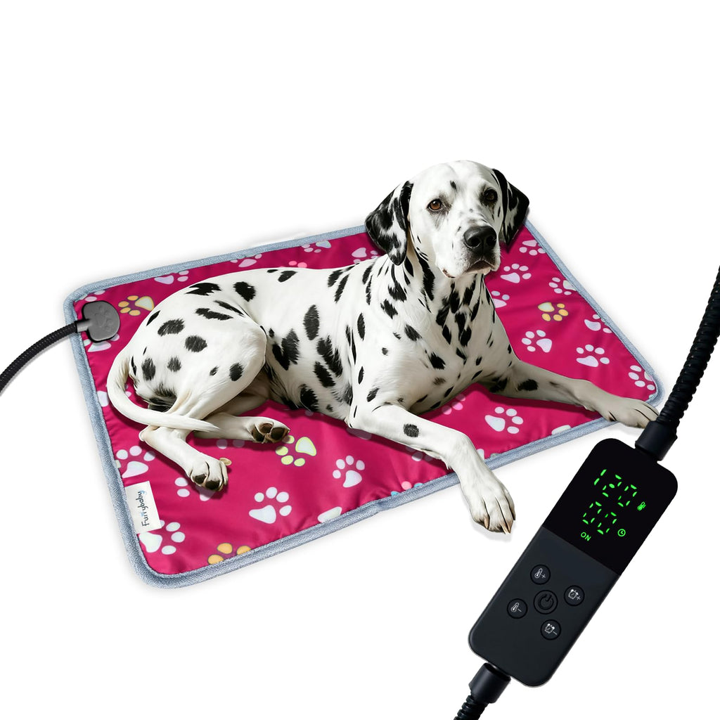 furrybaby Pet Heating Pad, Waterproof Dog Heating Pad Mat for Cat with Durable Anti-Bite Tube Indoor for Puppies Dogs Cats