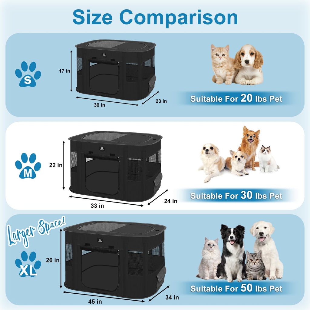 X-ZONE PET Dog Playpen, Puppy Cat Play Pen Portable Foldable Indoor/Outdoor Tent Crate Cage, Portable Pet Crate