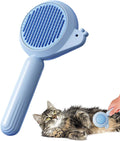 MQELHKCYSGX Dog hair remover brush - Self-cleaning dog grooming Puppy accessory, pet massage tool, removes dirt and tangles