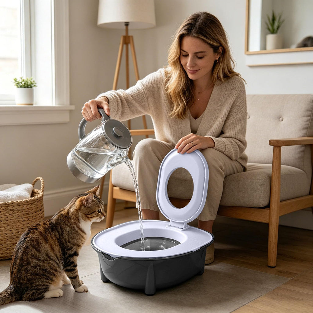 Cat Toilet Trainer Kit, Portable Trainer Plastic Training System Reusable Training Toilet for Home Pet Shop Pet Care,Universal Removable Potty Training Kit for Puppy Kitten Small Pet