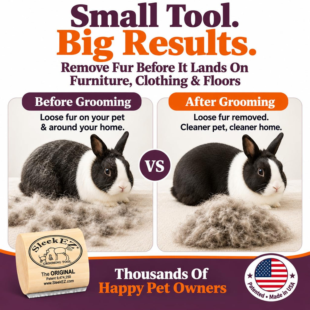 SleekEZ Dog Brush, Cat Brush, & Horse Brush | Pet Hair Removal Tool | Dog Grooming Kit & Pet Supplies | Dog Grooming Supplies