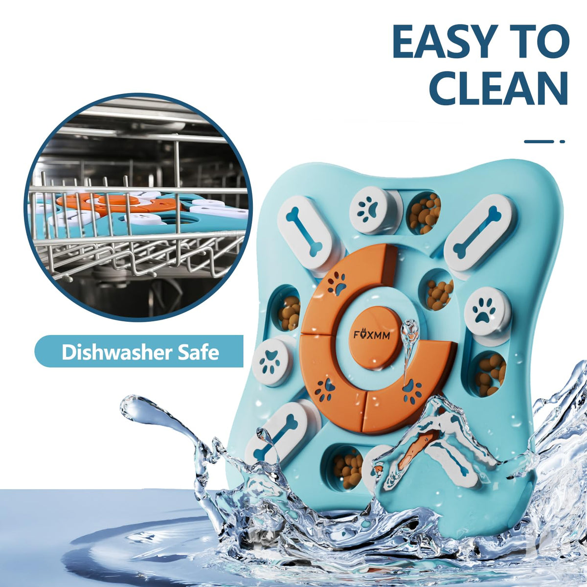 FOXMM Interactive Dog Treat Puzzle & Slow Feeder Toy