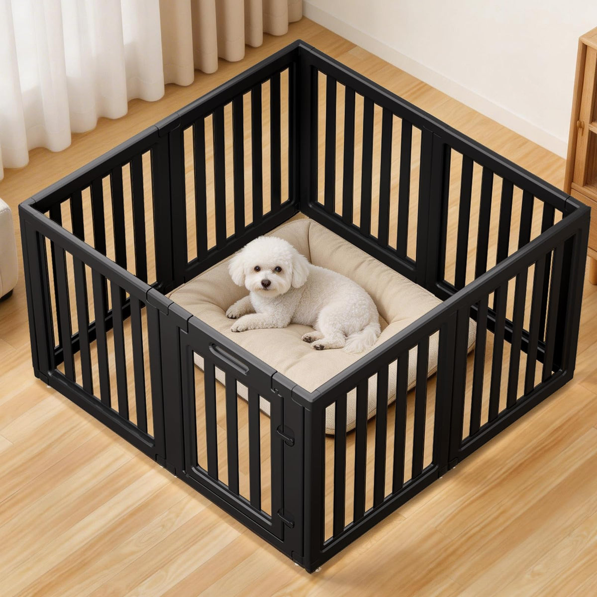 LoveTail Dog Playpen, Dog Pen Indoor with Tool-Free Setup, Puppy Playpen