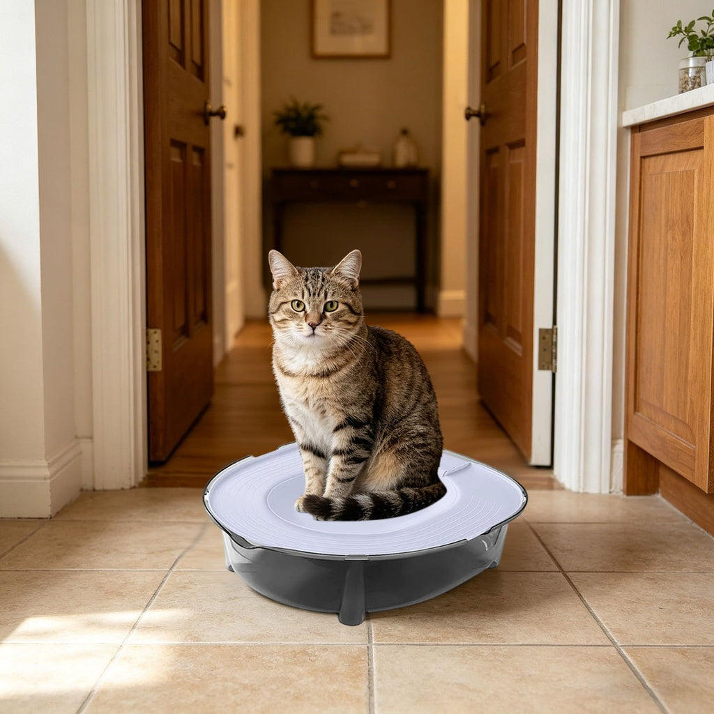 Cat Toilet Trainer Kit, Portable Trainer Plastic Training System Reusable Training Toilet for Home Pet Shop Pet Care,Universal Removable Potty Training Kit for Puppy Kitten Small Pet