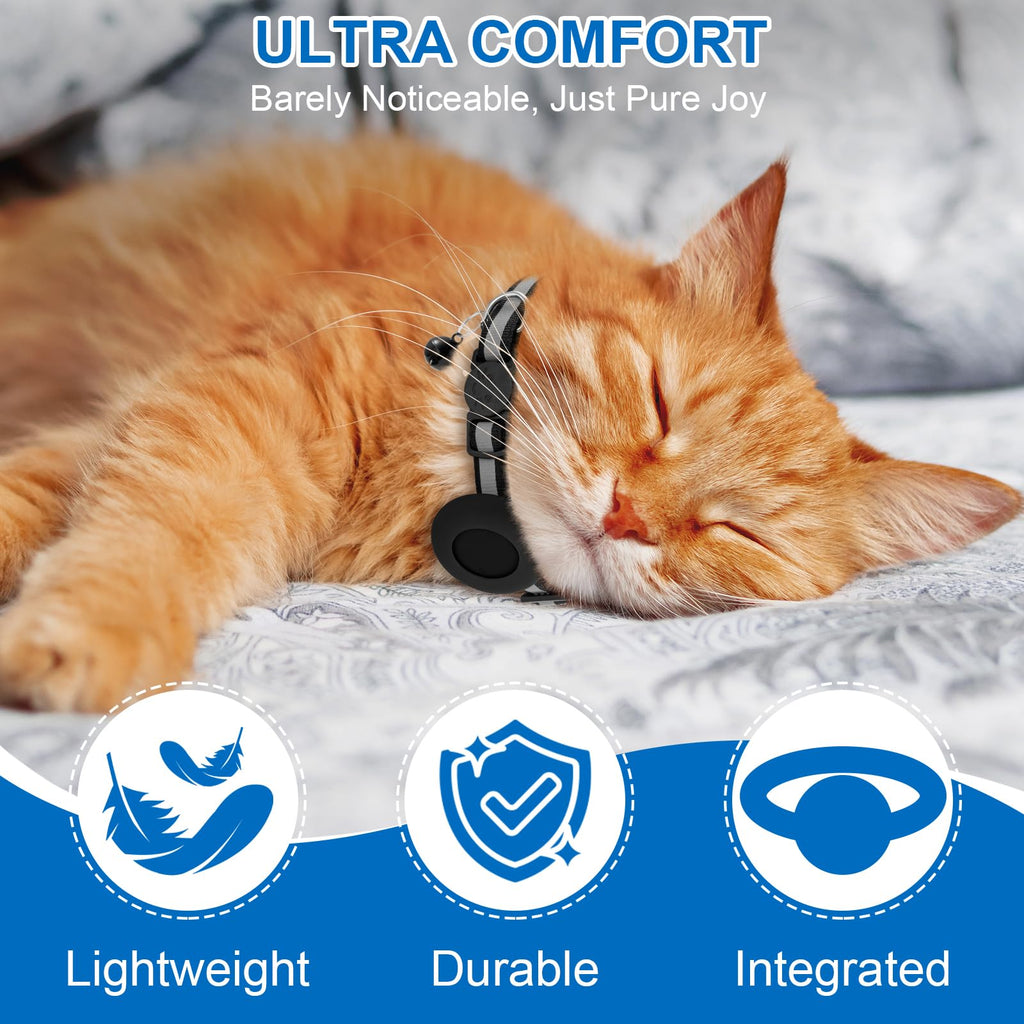 Cat Tracker with Collar Breakaway - Tracking Pet Collar with Finder Tag