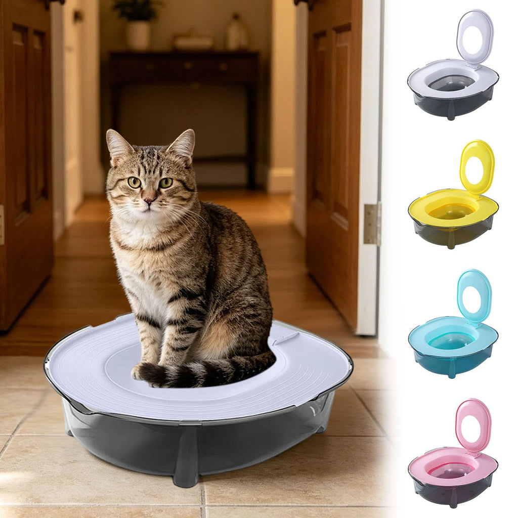 Cat Toilet Trainer Kit, Portable Trainer Plastic Training System Reusable Training Toilet for Home Pet Shop Pet Care,Universal Removable Potty Training Kit for Puppy Kitten Small Pet