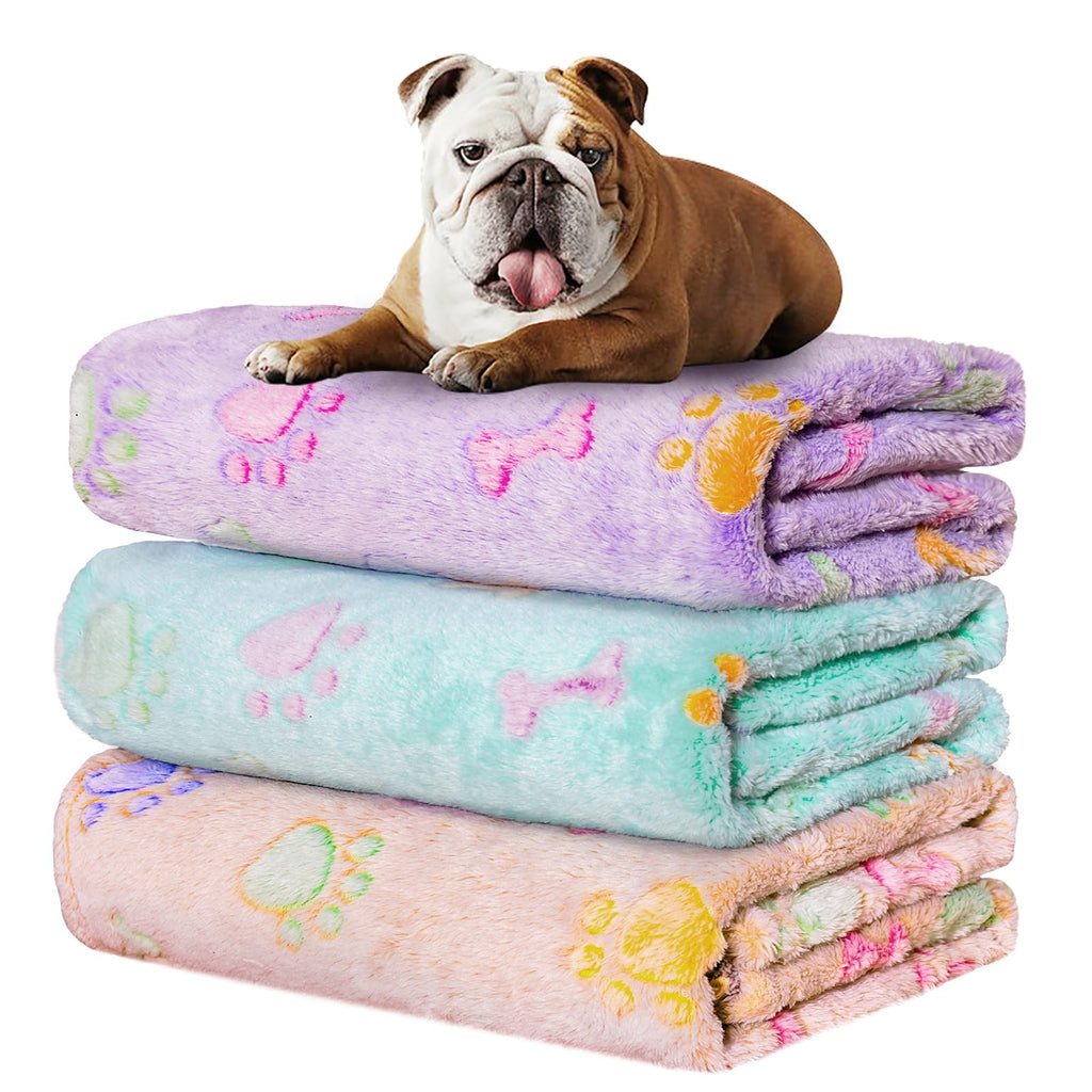 Rezutan Dog Blankets for Large Dogs, Dog Cat Flannel Blankets Washable