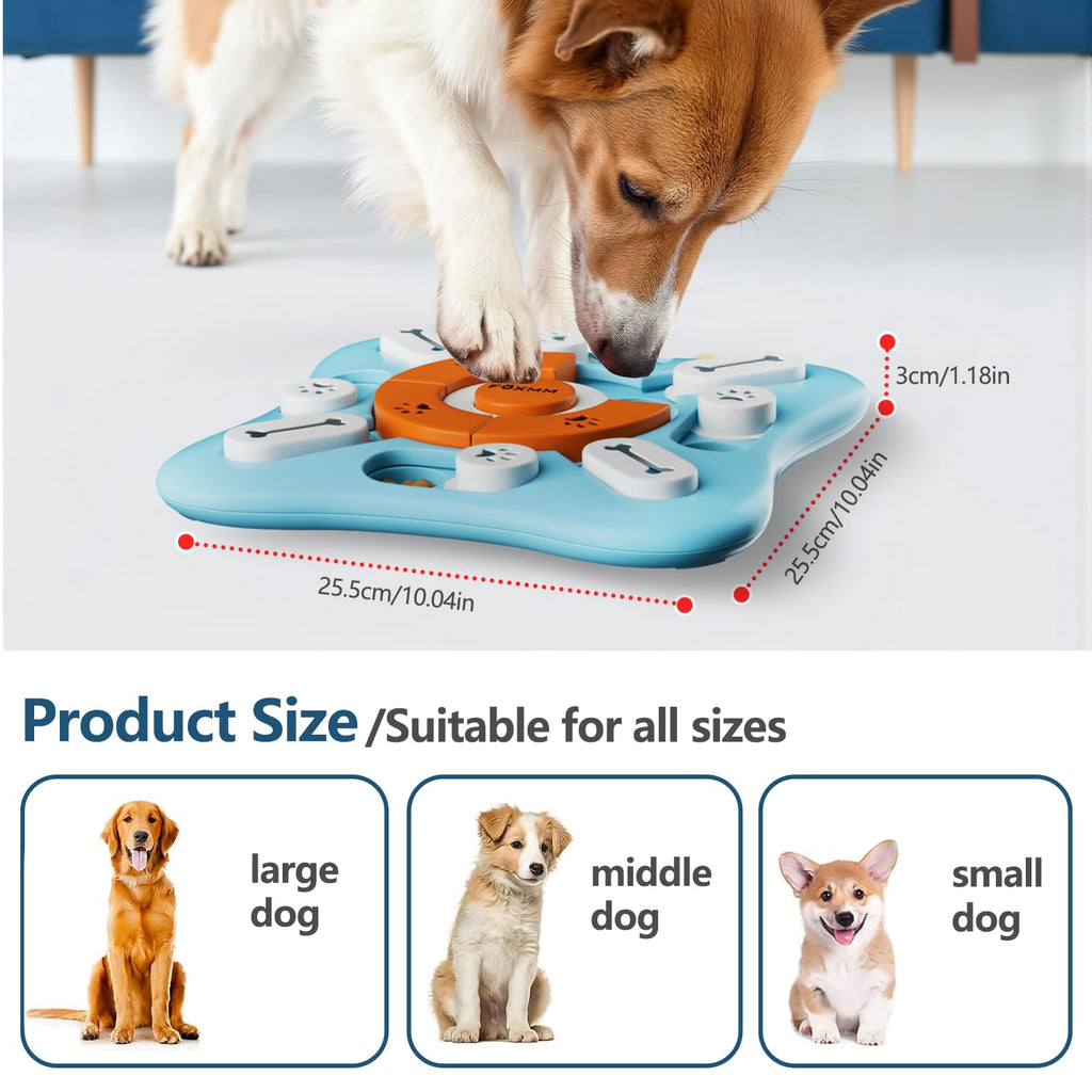 FOXMM Interactive Dog Treat Puzzle & Slow Feeder Toy