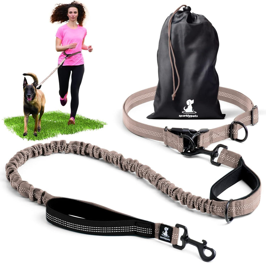 SparklyPets - Dog Leash - Professional Harness with Reflective Stitches for Training, Walking, Jogging and Running Your Pet