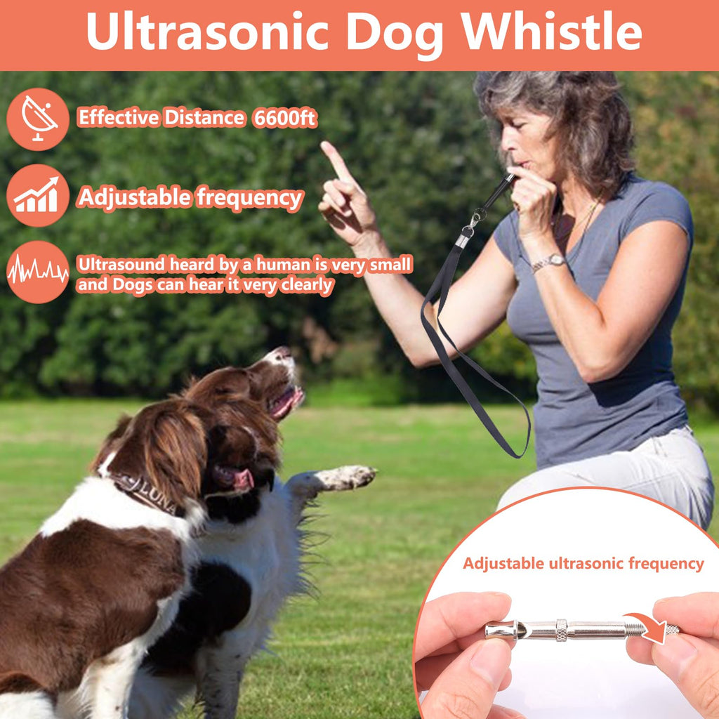 BARKIE Dog Training Kit - Treat Pouch, Pet Training Fanny Pack, 2 Puppy Training Clickers, Ultrasonic Silent Whistle, 2-in-1 Whistle Clicker, Clicker Training Guide Booklet, Dog Poop Bag