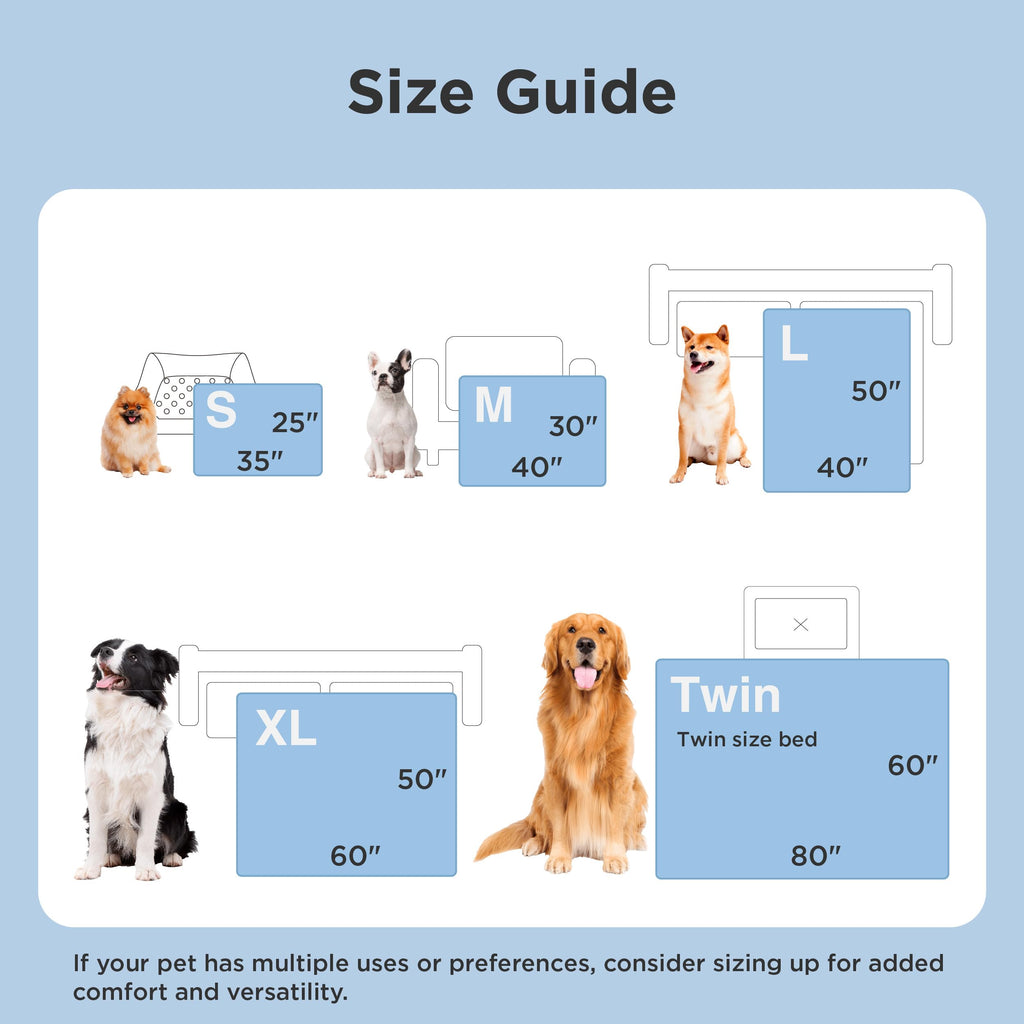 Bedsure Cooling Blanket for Dogs with Breathable Air-Core Fill Q-MAX>0.4 - Dog Cooling Mat Soft, Lightweight Pet Cat Throw Cold Blanket Washable for Summer