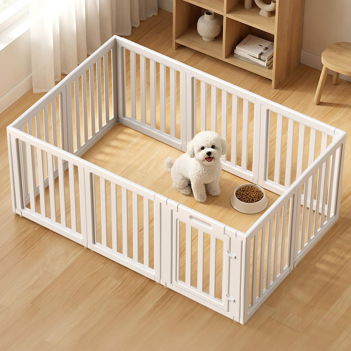 LoveTail Dog Playpen, Dog Pen Indoor with Tool-Free Setup, Puppy Playpen