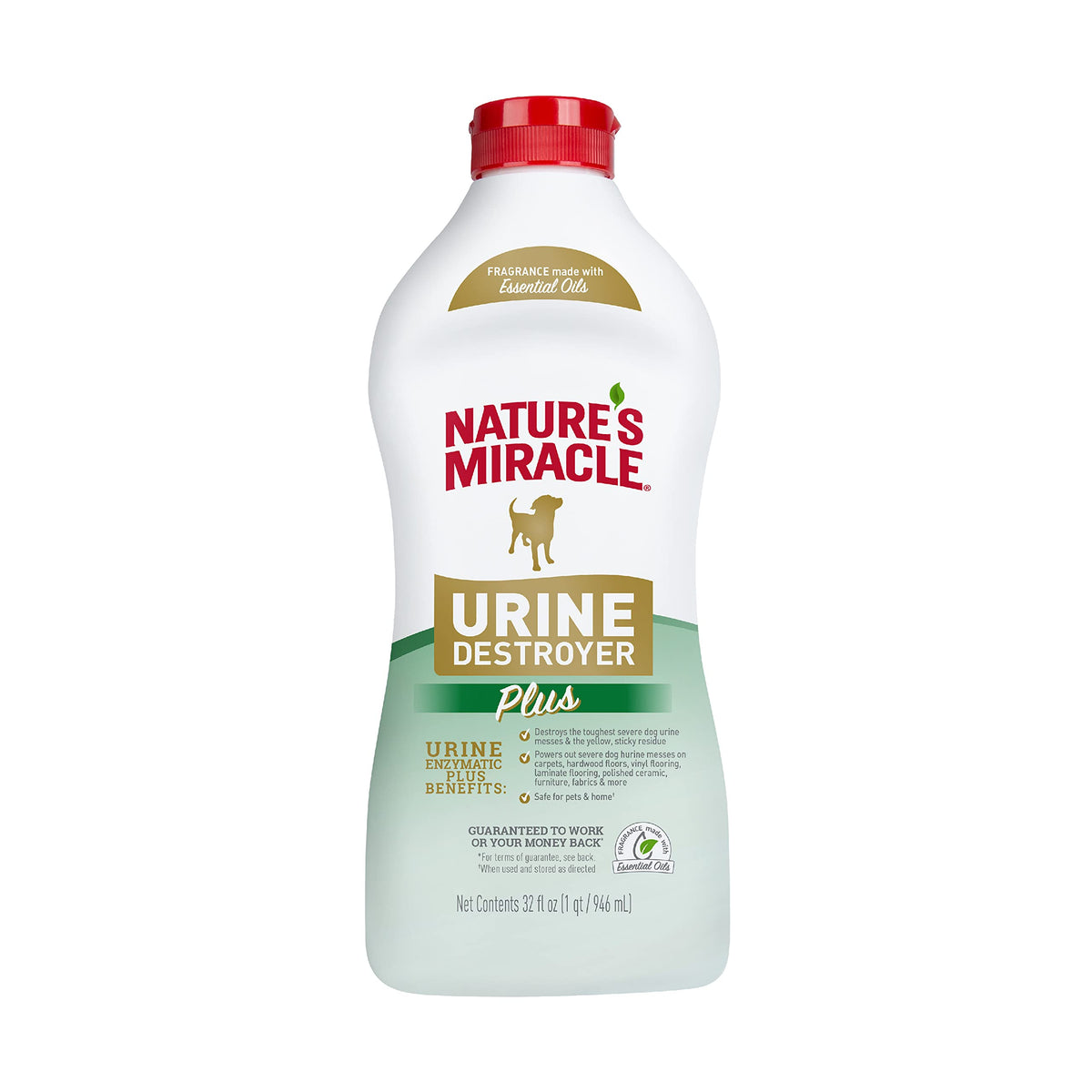 Nature’s Miracle Urine Destroyer Plus Dog, 32 Ounces, Enzymatic Formula, Ready-to-Use