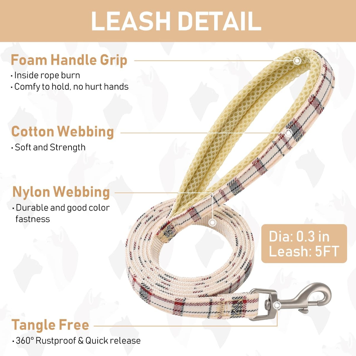 GAMUDA Small Pet Harness Collar and Leash Set, Step in No Chock No Pull Soft Mesh Adjustable Dog Vest Harnesses Plaid Reflective for Dogs Puppy Cats Kitten Rabbit