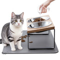 Summark Elevated Cat Bowls with Non-Slip Feeding Mat