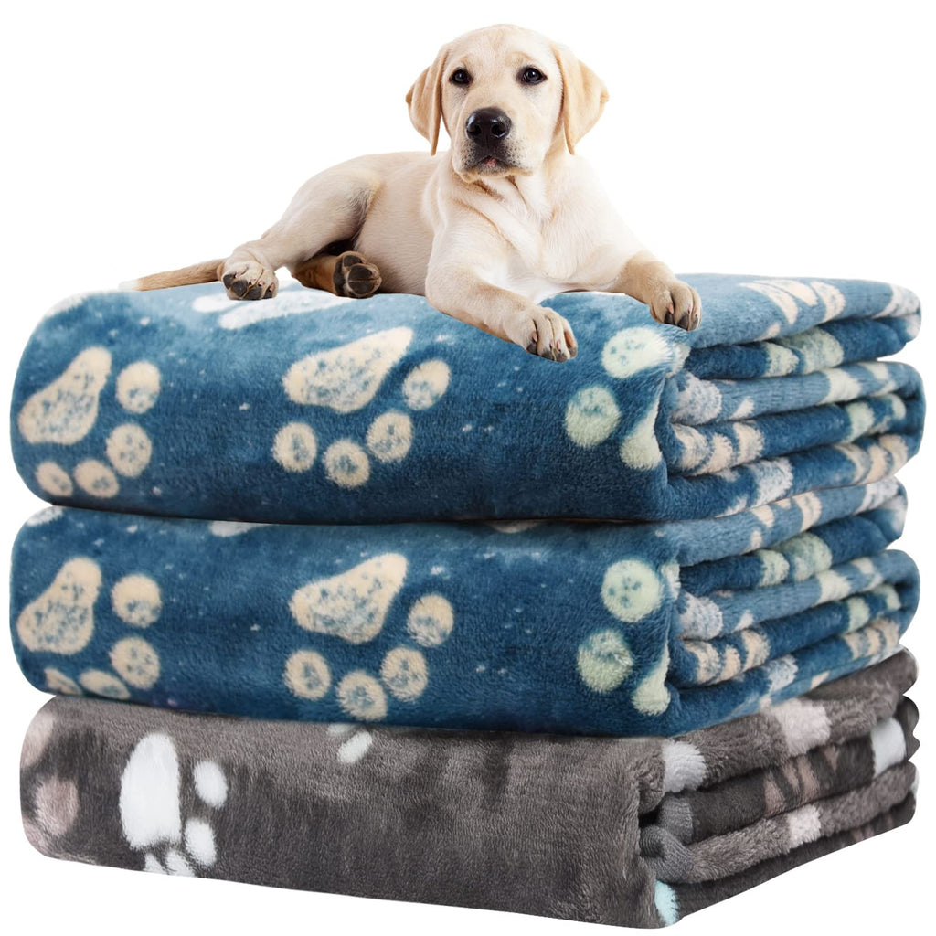 Rezutan Dog Blankets for Large Dogs, Dog Cat Flannel Blankets Washable