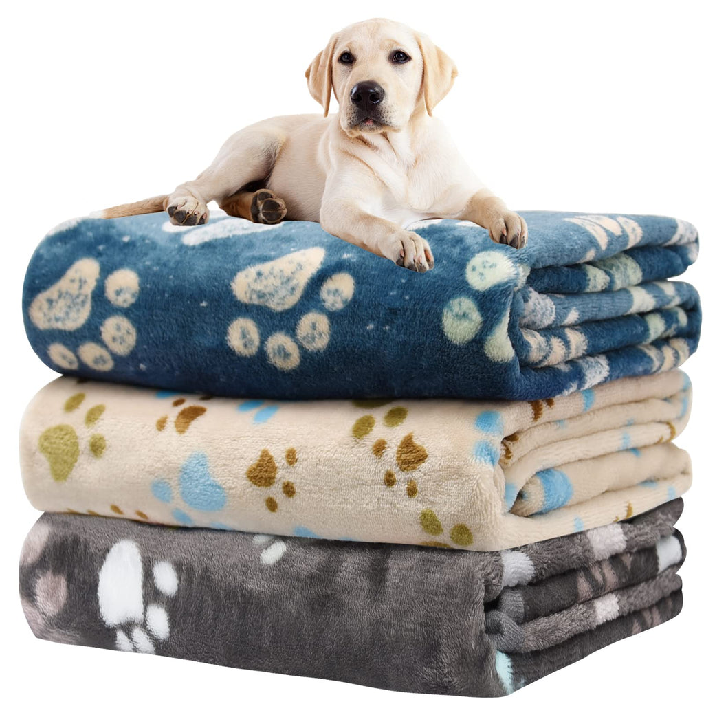 Rezutan Dog Blankets for Large Dogs, Dog Cat Flannel Blankets Washable